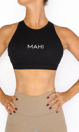 High Neck Black Bra