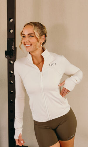 MAHI RUNNER ZIP JACKET – OFF WHITE/CREAM